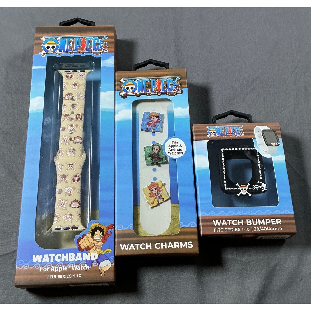 One Piece Apple Watch Band Charms & Bumper Set CultureFly Anime Accessory Bundle